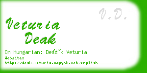 veturia deak business card
